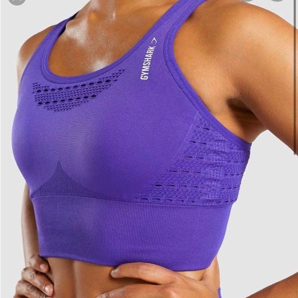 Gymshark Energy+ Seamless Crop Top / sports bra / size M / Berry Red - Picture 8 of 8